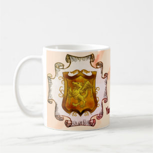 Mug Bouclier de Dragons Blason de Famille Nom de Fami