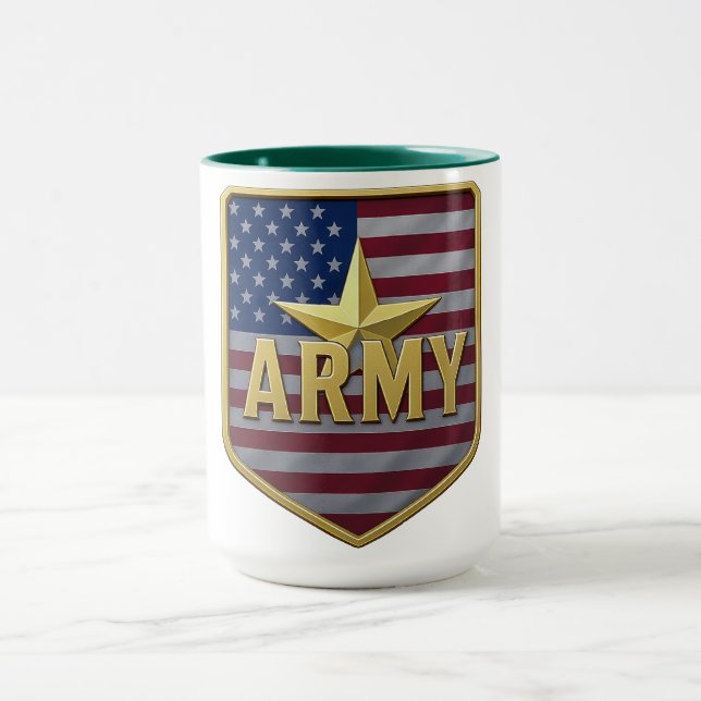 Mug Bouclier de drapeau de l'armée (Centre)