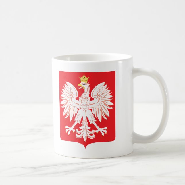 Mug Bouclier polonais de rouge d'Eagle (Droite)