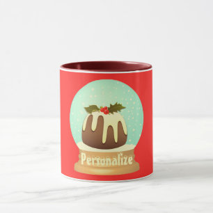Mug Boudin boudin neige globe tourteau d'hiver rouge v