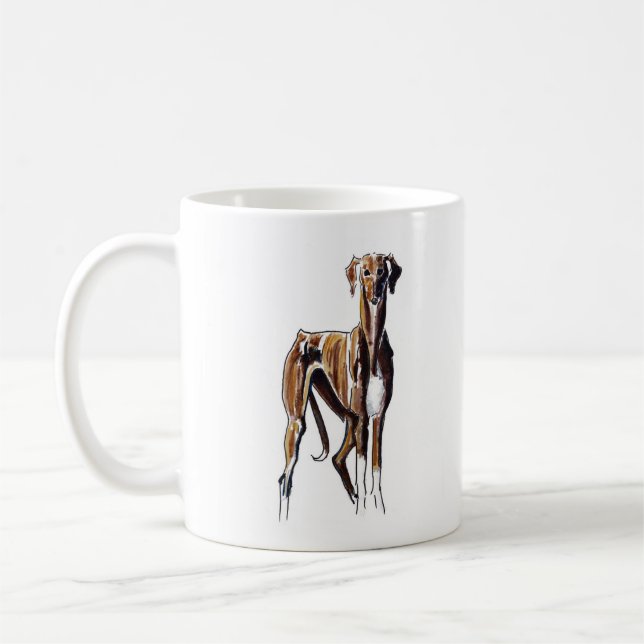 Mug Boue d'aquarelle azawakh (Gauche)