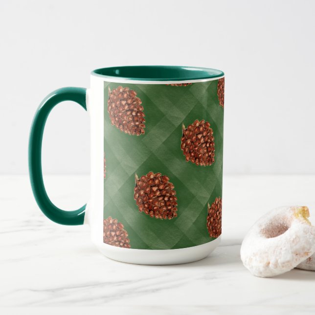Mug Boue d'aquarelle de pin (Avec donut)