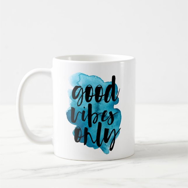 Mug Boue d'aquarelle Good Vibes (Gauche)