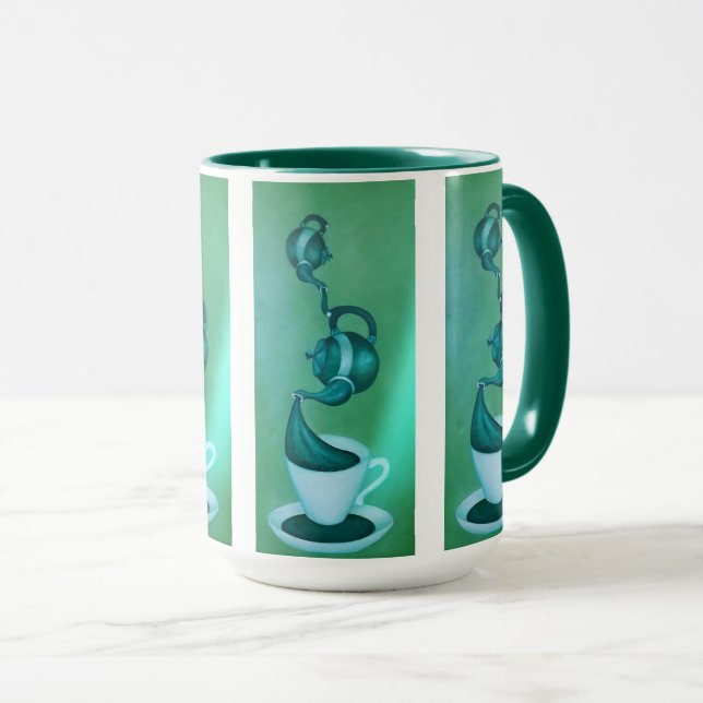 Mug Boue d'art thé vert (Devant droit)