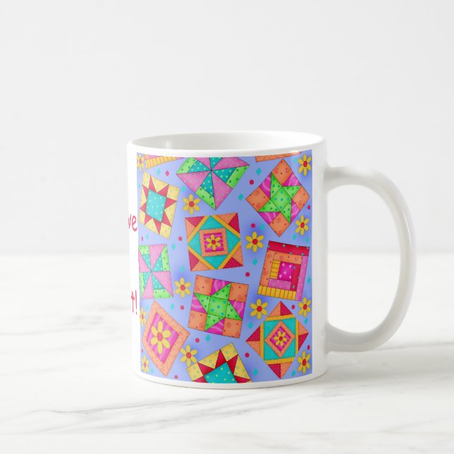Mug Boue de bouchon de patchwork (Droite)