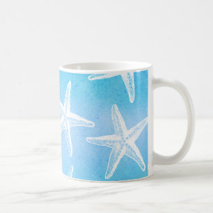Mug Boue de café aquarelle - Starfish Turquoise