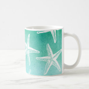Mug Boue de café en aquarelle - Turquoise de poisson d