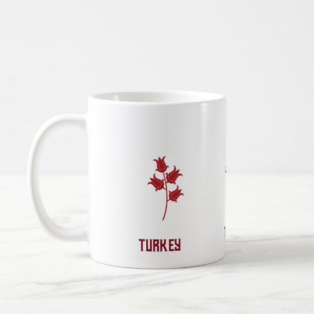 Mug Boue De Café Turc Aux Tulipes (Gauche)