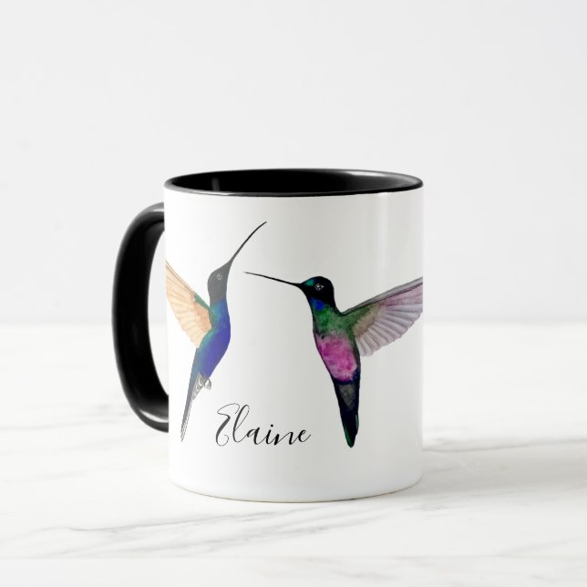 Mug Boue de colibris personnalisée (Devant gauche)