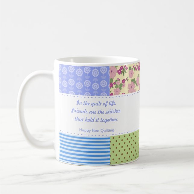Mug Boue de courtepointes personnalisées (Gauche)