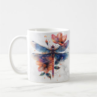 Mug Boue de libellules d'aquarelle personnalisée