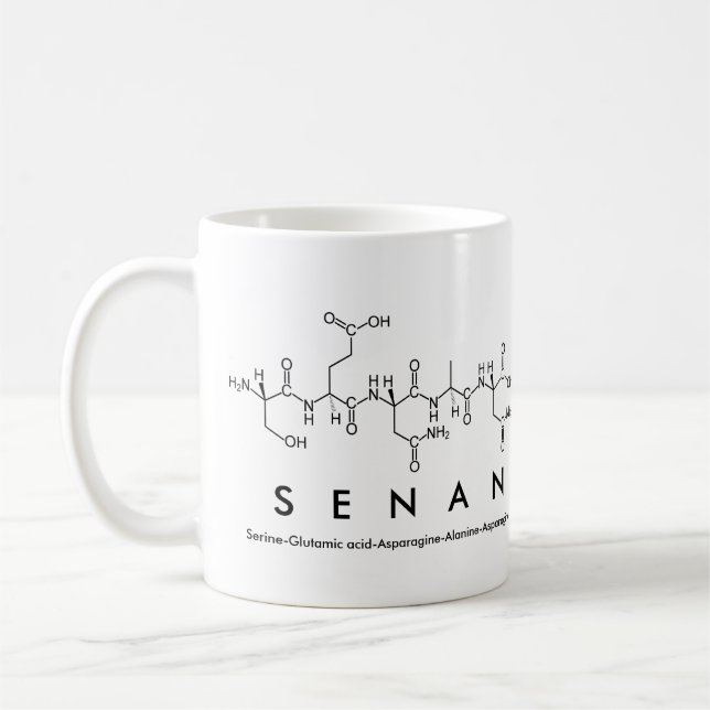 Mug Boue de nom de peptide senan (Gauche)