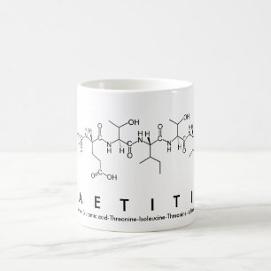 Mug Boue de nom du peptide de la laétitie