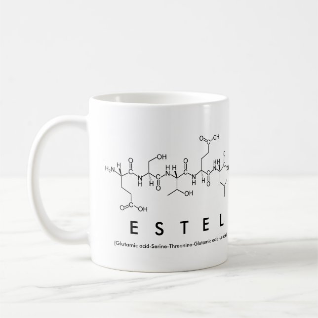 Mug Boue de nom du peptide Estel (Gauche)