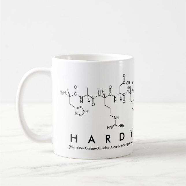 Mug Boue de nom du peptide Hardy (Gauche)