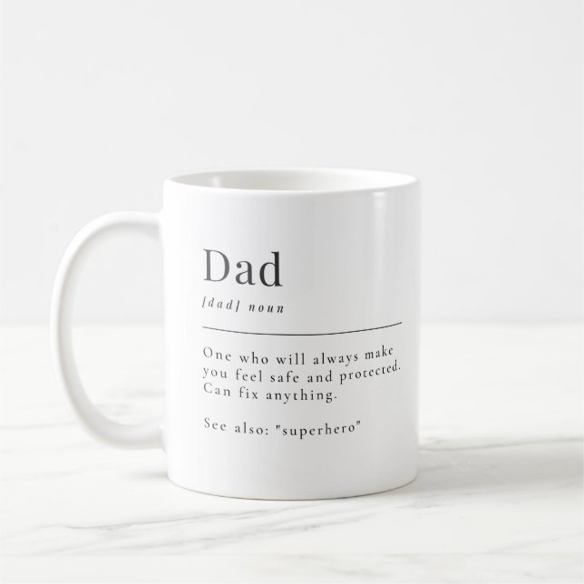 Mug Boue de papa, Dit de la tasse, Nouveau père (Gauche)