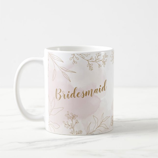 Mug Boue de servante rose et or (Gauche)