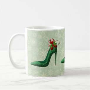 Mug Boue de talons de Parties scintillant verte