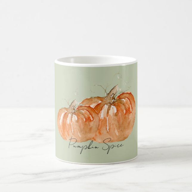 Mug Boue d'épices Citrouille de chute d'aquarelle (Centre)