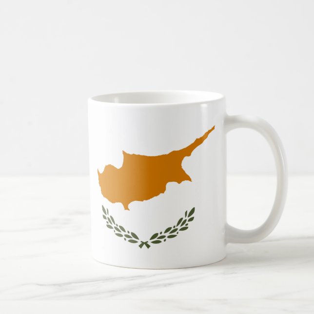 Mug Boue en céramique Pavillon de Chypre (Droite)