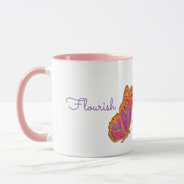 Mug Boug à papillon printanier "florissant" (Gauche)