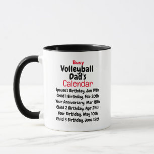Mug Boug calendrier papa de volley-ball occupé