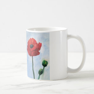 Mug Boug classique à fleurs de pavot de printemps