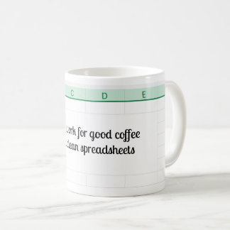 Mug Boug comptable pour café et feuilles de calcul