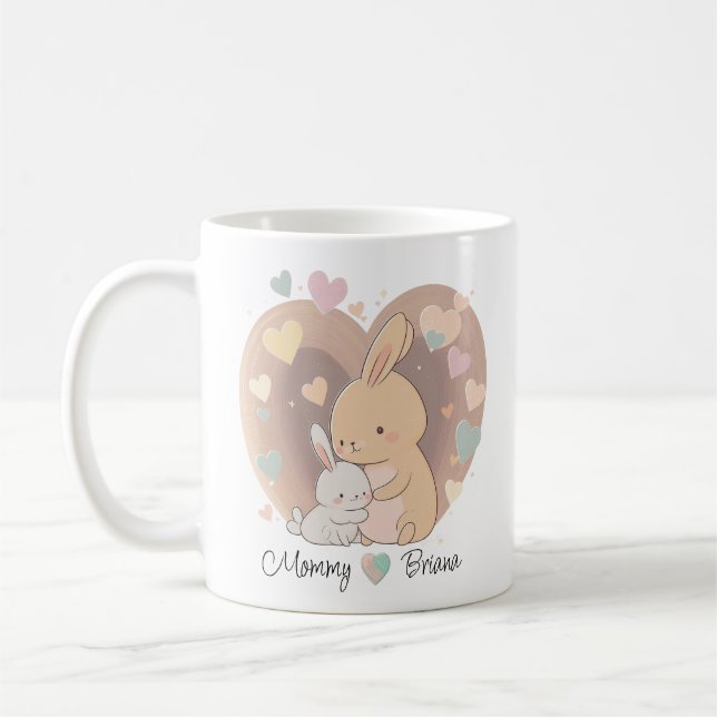 Mug Boug d'amour lapin personnalisé (Gauche)