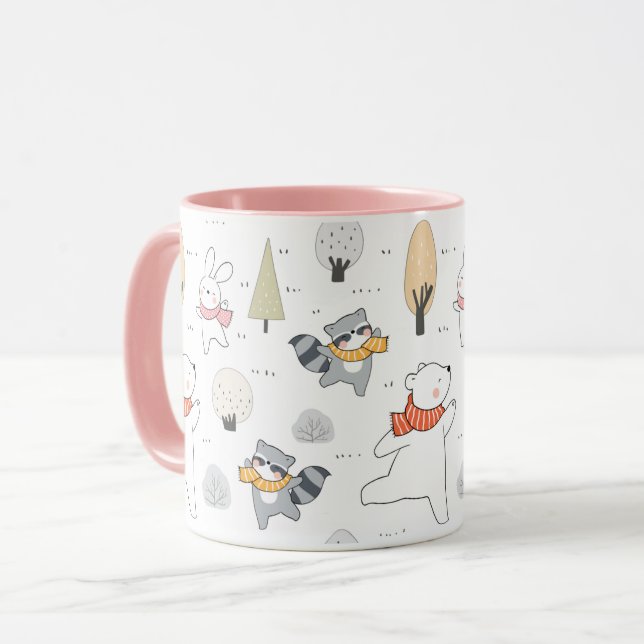Mug Boug d'animaux de forêt adorables (Devant gauche)