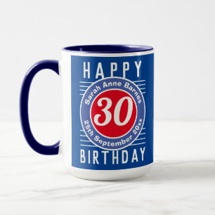 Mug Boug d'anniversaire avec âge, nom et date
