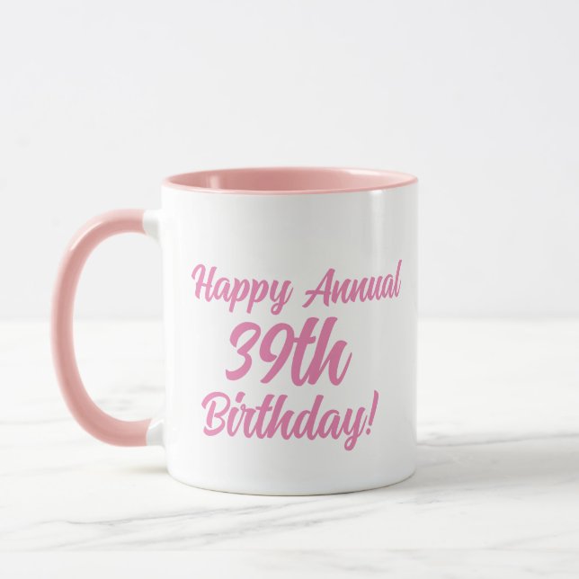 Mug Boug d'anniversaire drôle personnalisé, âge person (Gauche)