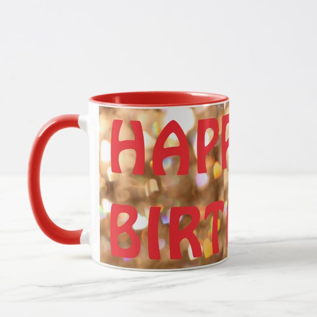 Mug Boug D'Anniversaire Étincelant Conçu Par Zazz_it (Gauche)