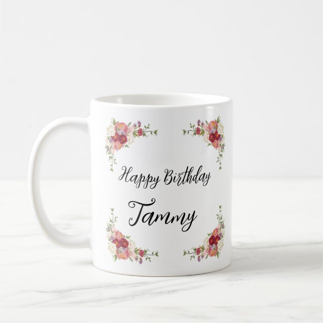 Mug Boug d'anniversaire personnalisé - Nom personnalis (Gauche)