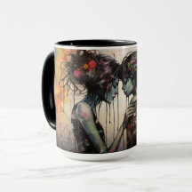 Boug d'art de rue coloré - Bouton de coeur urbain