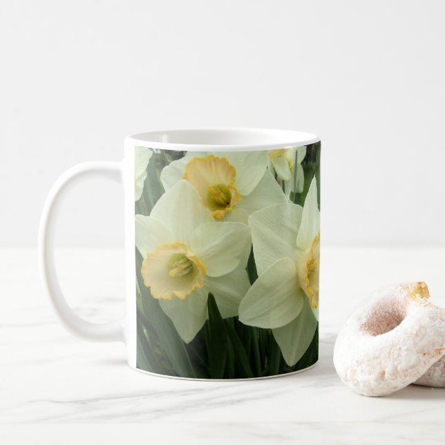 Mug Boug de café - Daffodiles à coeur doré - Miroir (Avec donut)