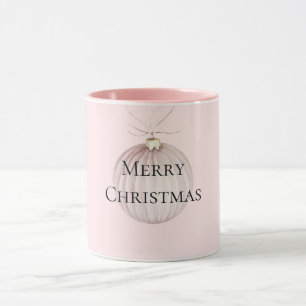 Mug Boug de café de Noël rose pâle