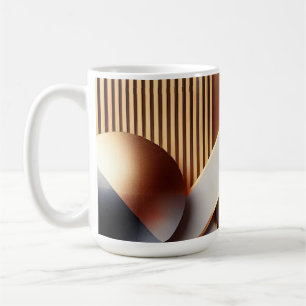 Mug Boug de café doré et géométrique moderne