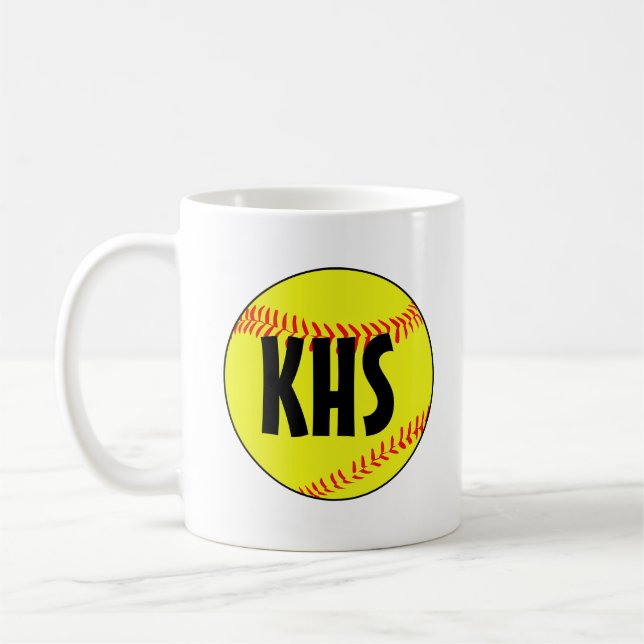 Mug Boug de café softball Fastpitch personnalisable (Gauche)