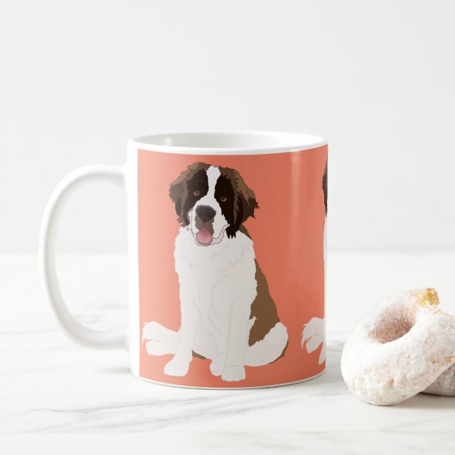 Mug Boug de café St Bernard personnalisable (Avec donut)