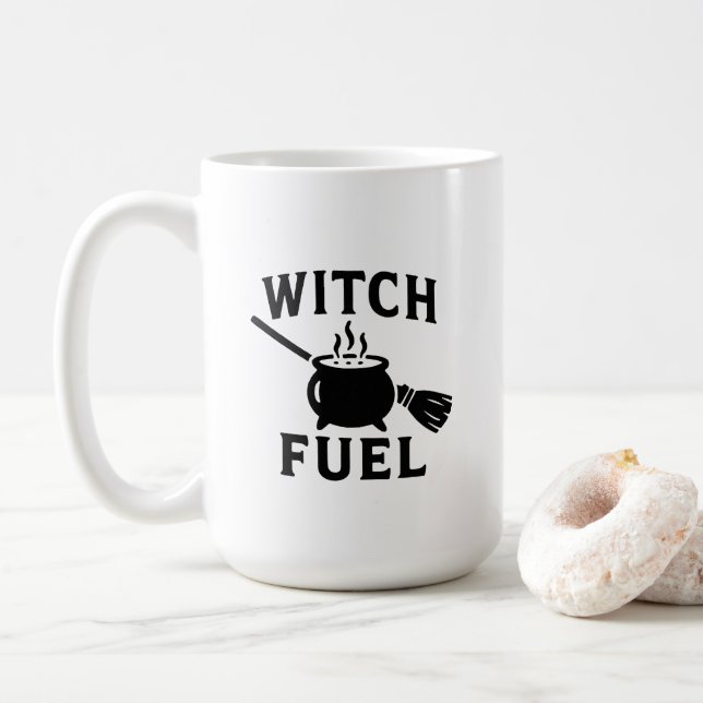 Mug Boug de carburant pour sorcière - Drôle Halloween  (Avec donut)