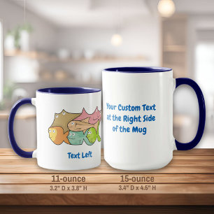 Mug Boug de caricature de poissons