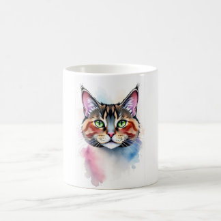 Mug Boug de chat aquarelle - Café Lover Feline Artisti