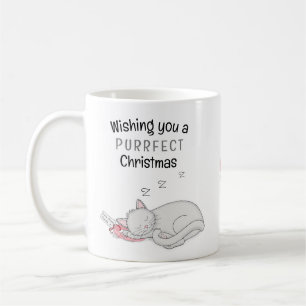 Mug Boug de chat couché de Noël