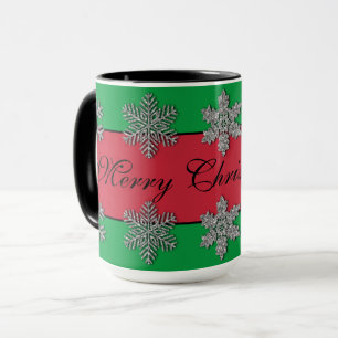 Mug Boug de flocons d'argent glacé en cristal congelé