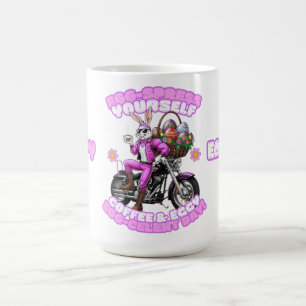 Mug Boug de moto de lapin de Pâques - Eggspress Yself