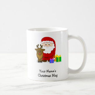 Mug Boug de Noël personnalisé - Père Noël et Rennes