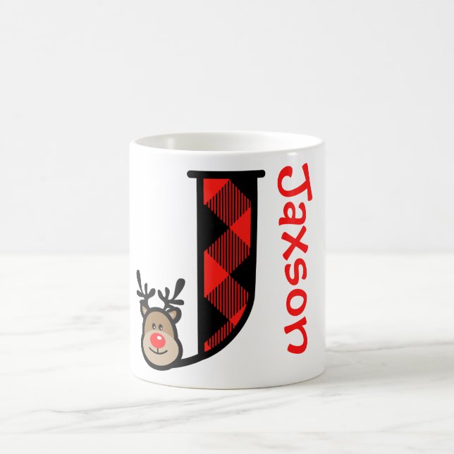 Mug Boug de Noël pour enfants Reindeer personnalisé Mu (Centre)