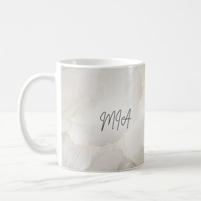 Mug Boug de nom de marbre personnalisé (Gauche)