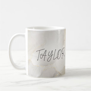 Mug Boug de nom de marbre personnalisé